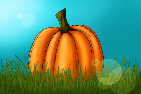 Pumpkin in the grass...
