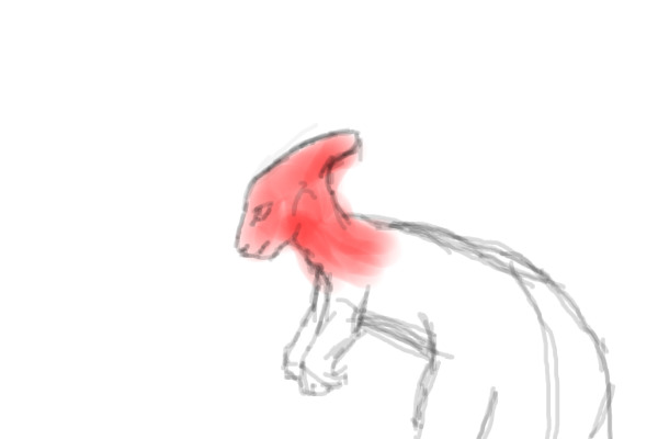 parasaurolophus sketch