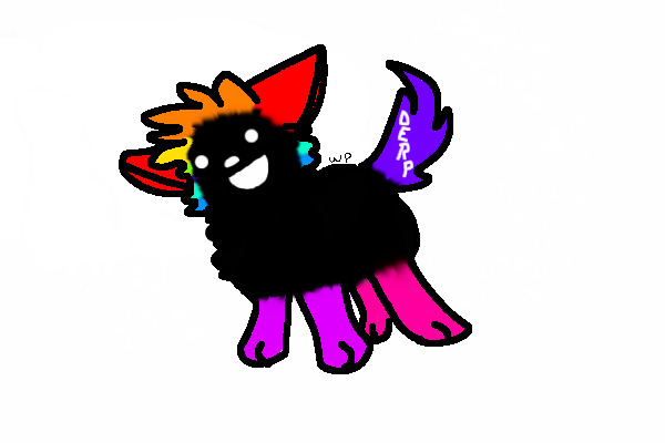 Rainbow Derpy Wolf 3