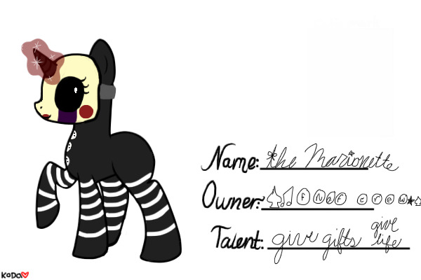The marionette (Pony version!)
