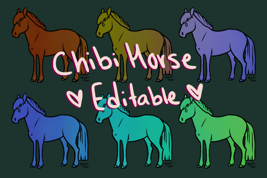Chibi Horse Design Base