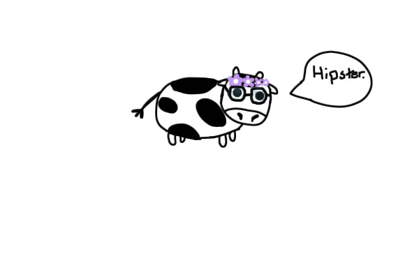 Hipster Cow.