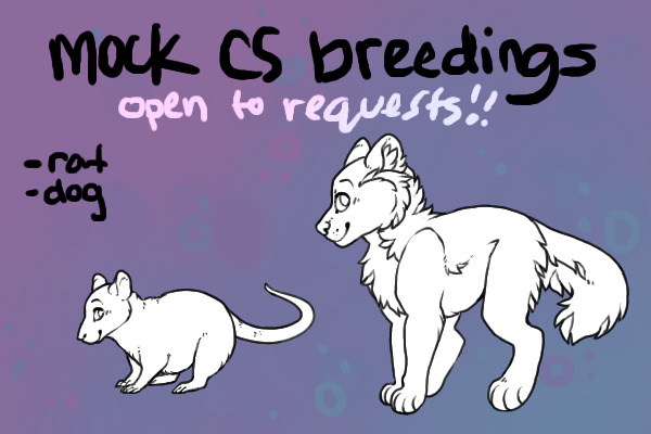 mock cs breedings - open for pair requests!