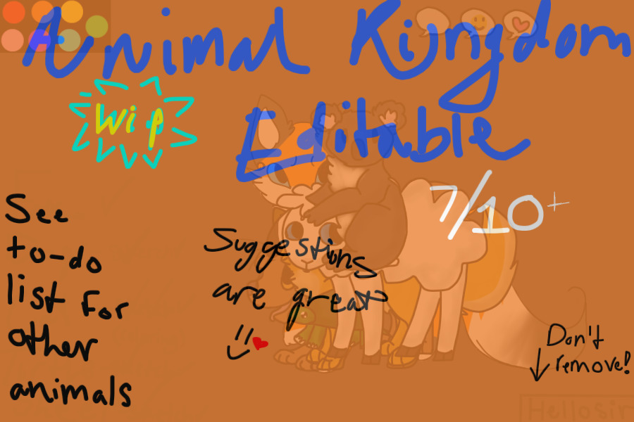 Animal Kingdom Editable - WIP