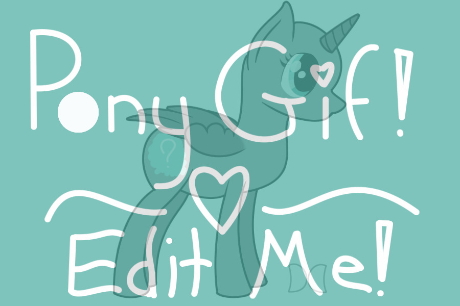 Dorky's Editable Animated Pony Lines