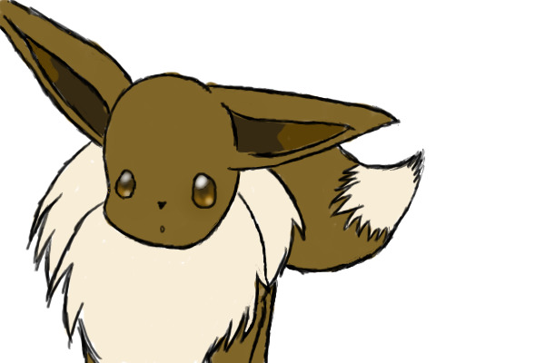 Eevee doodle (1st real attempt at using a tablet ^^;)