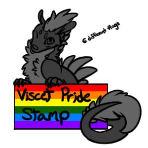 Viscet Pride/Flag Stamp Gift Lineart