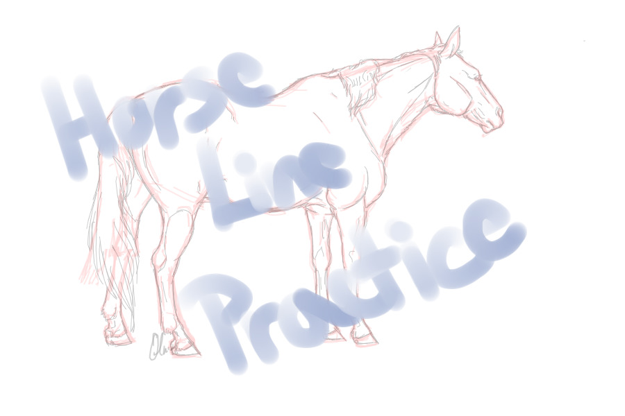 Horse Lineart Practice