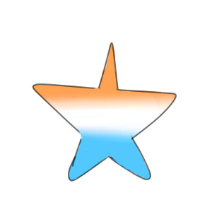 Bubble Gradient Star Token