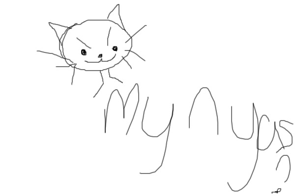 look at this cat i drew at 2:30am
