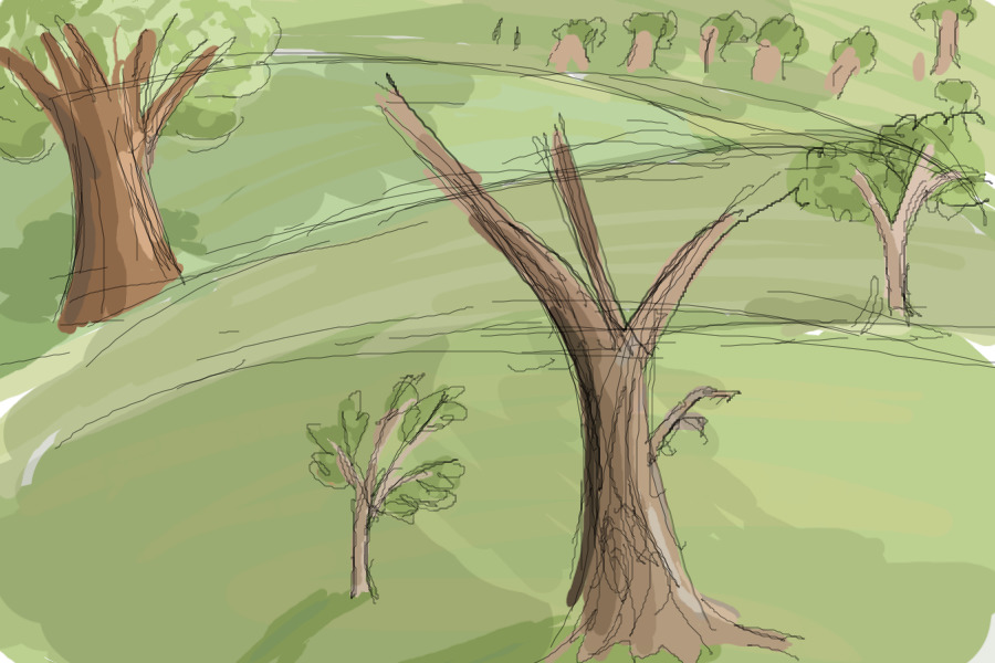 Quick landscape sketch
