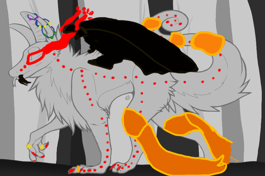 Colored in lines.