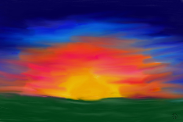 Sunset.