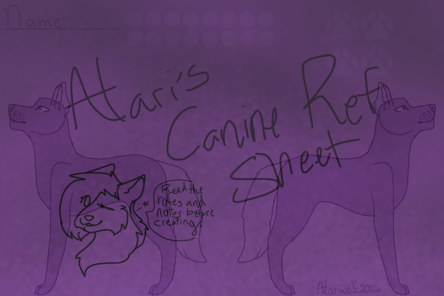 Canine Ref Sheet v.1! |Renovated!| (OLD)