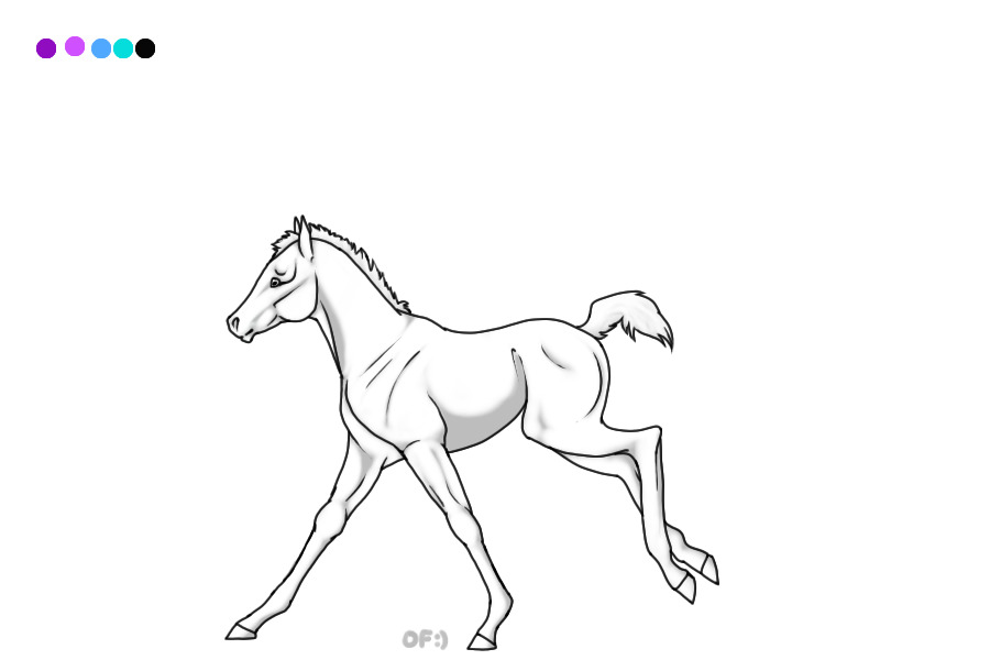 These foals will be based off those colors up top