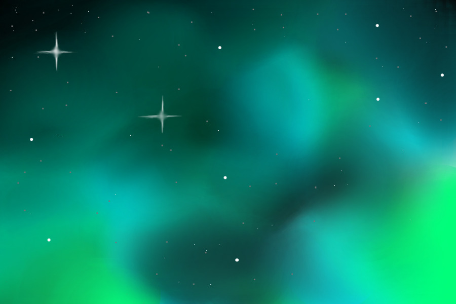 Aqua Green Speckled Galaxy