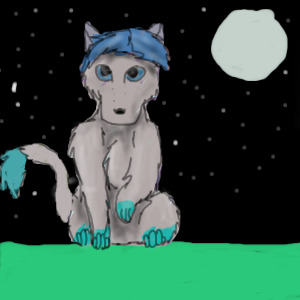Moonshine|OC|Colored In Wolf|