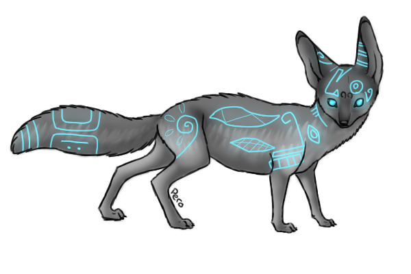 Blue Glowing Fox