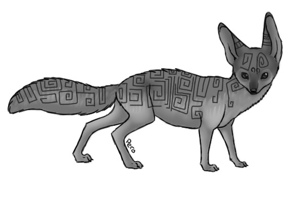 Grey Glowing Fox
