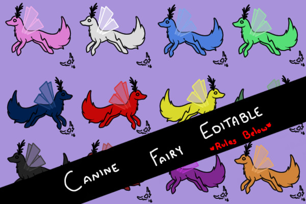 Canine Fairy Editable - Easy To Use
