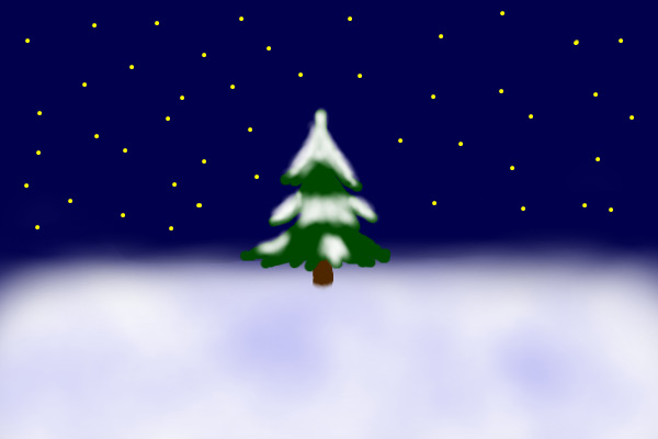 A lone fir tree