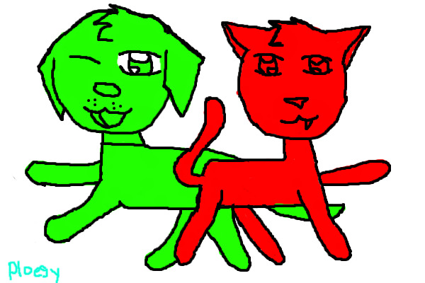 Chibi Dog & Cat