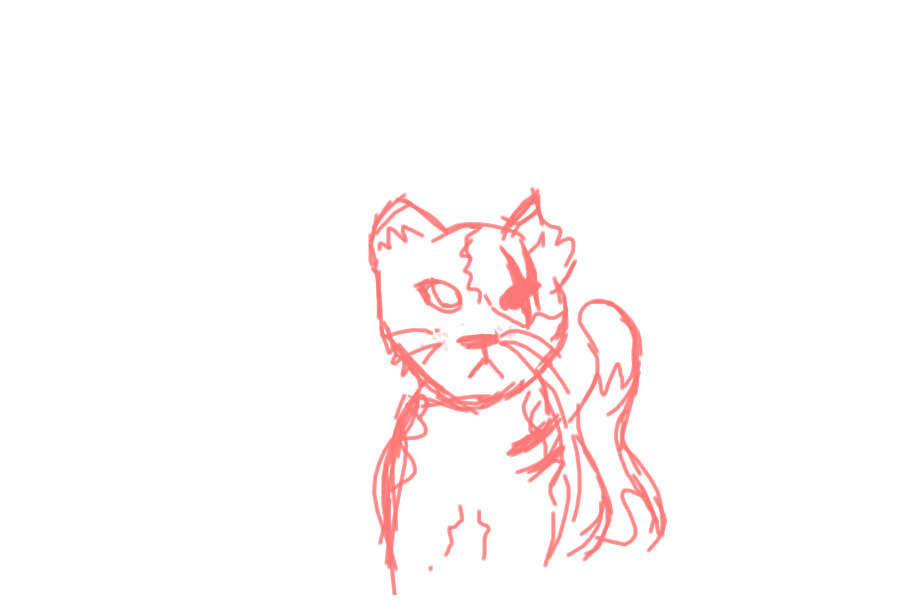 doodle of cs sitting cat