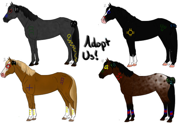 Painted pony set! Adopt Us!
