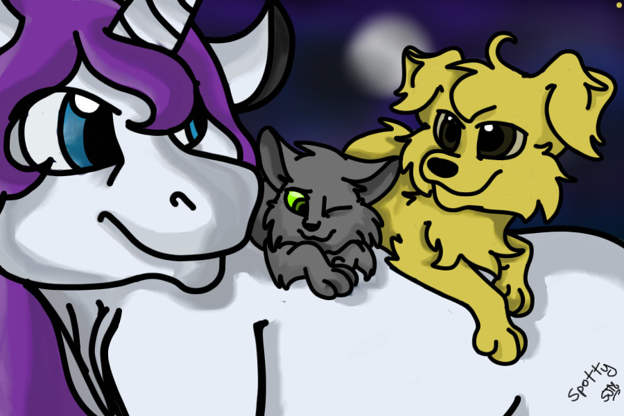The Unicorn, The Cat, And the Dog.