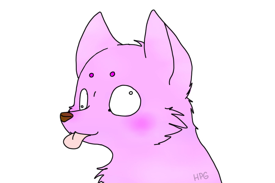 Pink Derp Dog