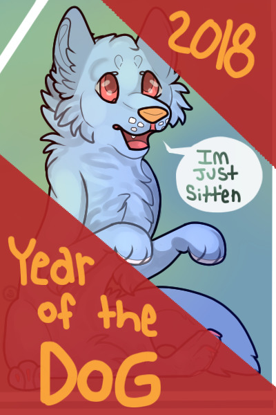 2018 Year of the Dog editable