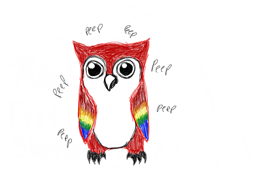 A Red Macaw Owl