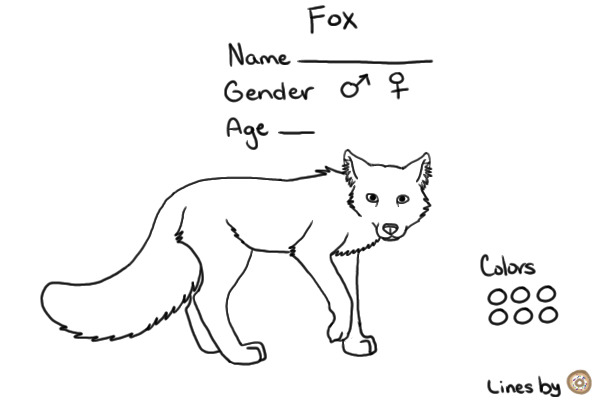 Two Fox Linearts