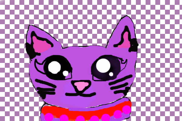 Cute purple kitten (2nd drawing)