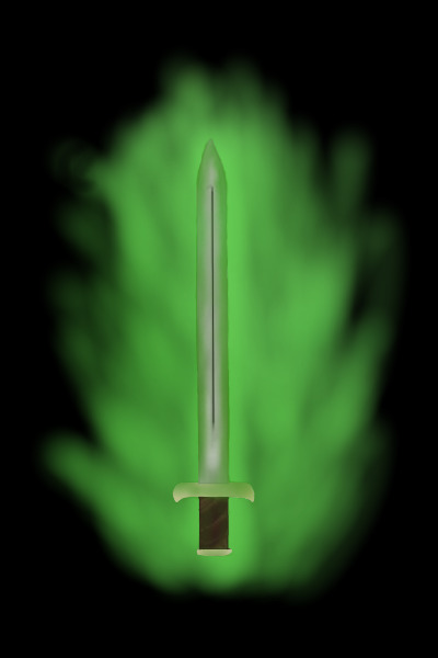 Green Glowing Sword