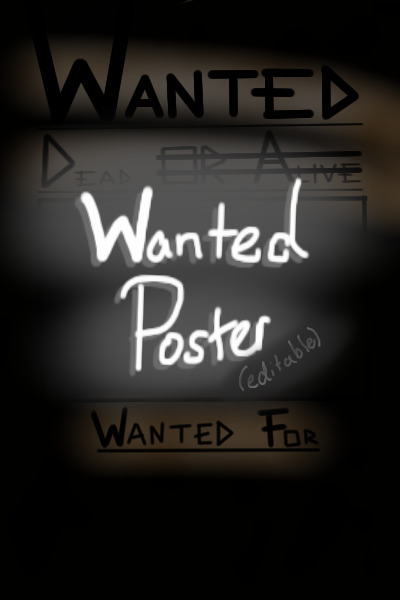 Wanted Poster Editable