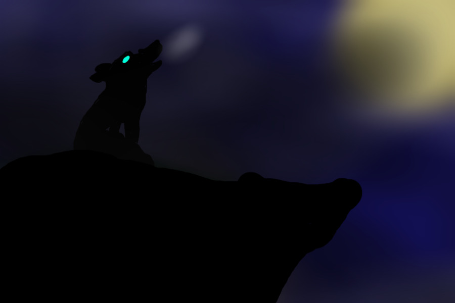 Really bad wolf silhouette