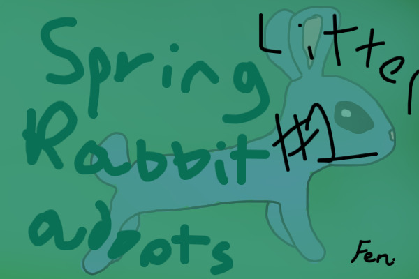 Spring rabbit adopts: Litter 1: Natural patterns