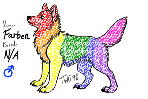 Colored In Wolf