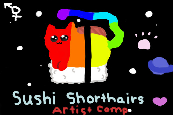 Rainbow Space Sushi Kitten