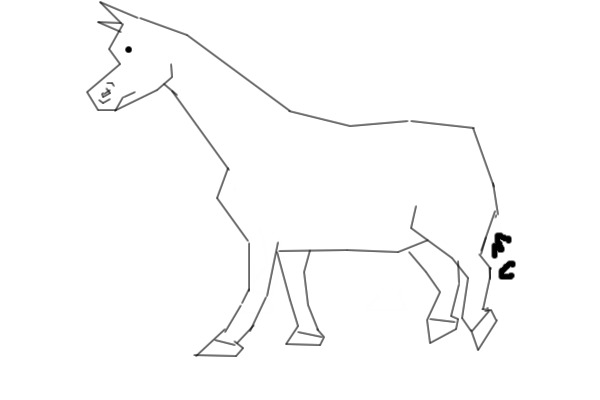 Galloping Draft Horse
