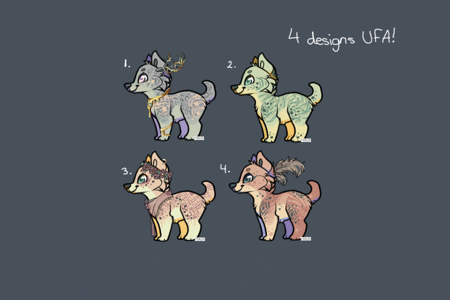 4 designs up for auction (Closed owned by ❣D o l l❣)