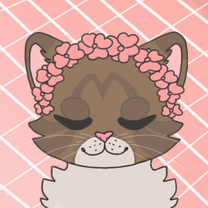 Kitty with floral crown