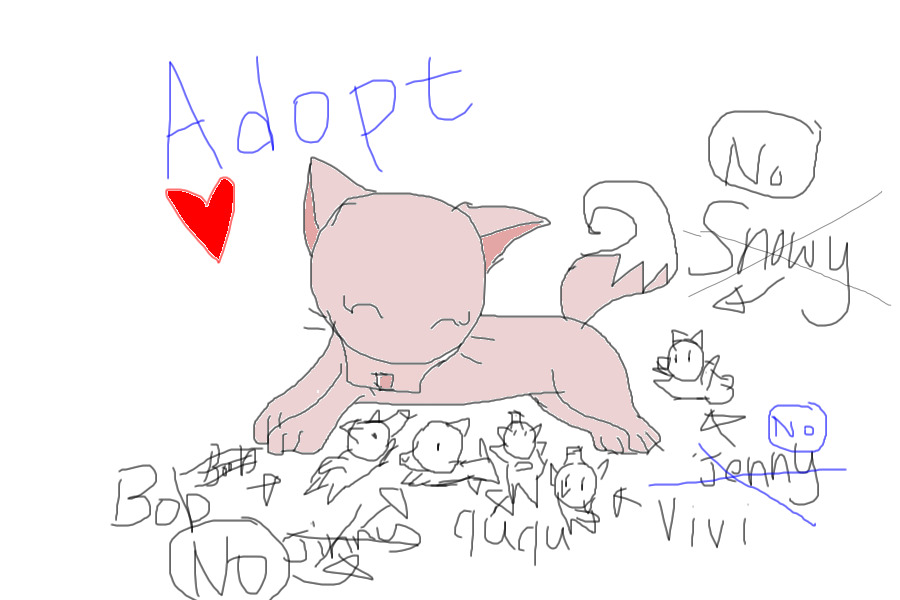 Cat and pups art adoption!Free!