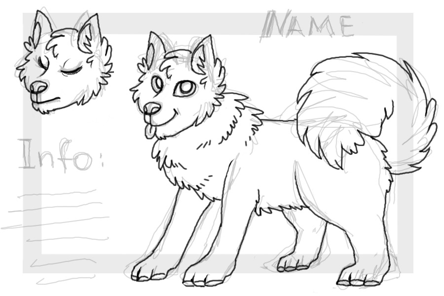 dog lineart / and possible adoptable(s) in future! ;_;