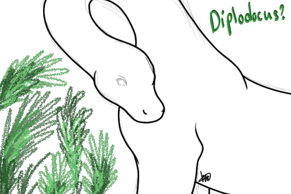 Diplodocus Lineart