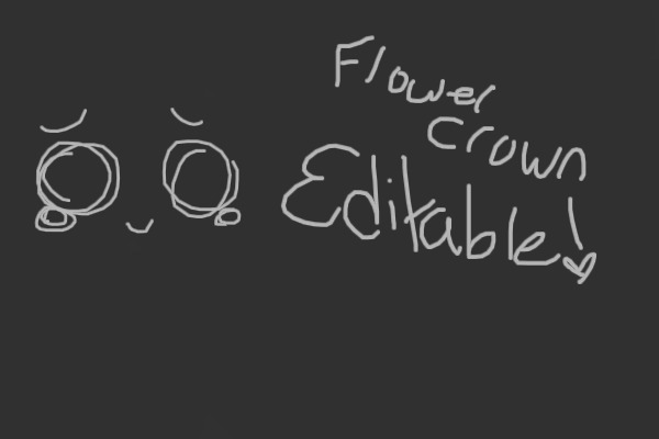 Fox/wolf/cat flower crown editable <3