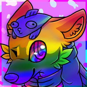 Rainbow Salmon Dog