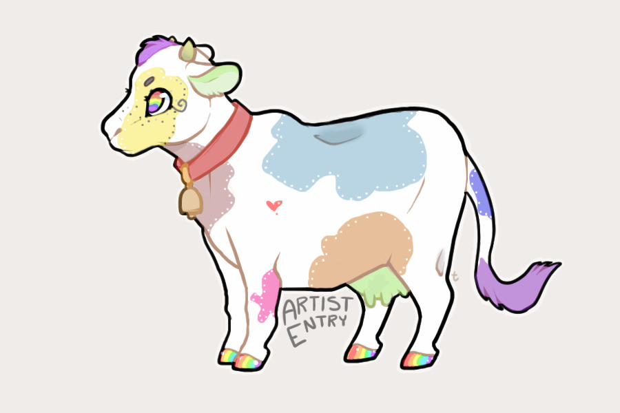 colorful cow
