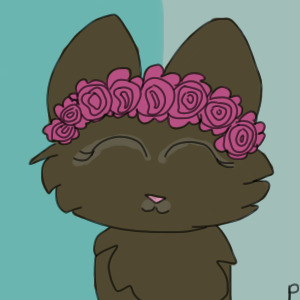 Flower crown Kitty editable